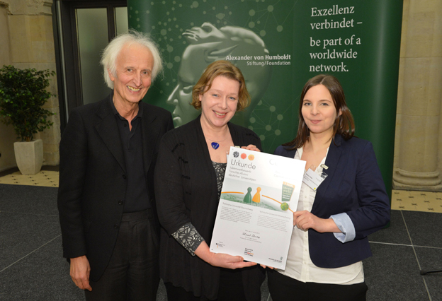 v.li.n.r. Prof. Dr. Helmut Schwarz, Dr. Astrid Sebastian, Kathrin Huter