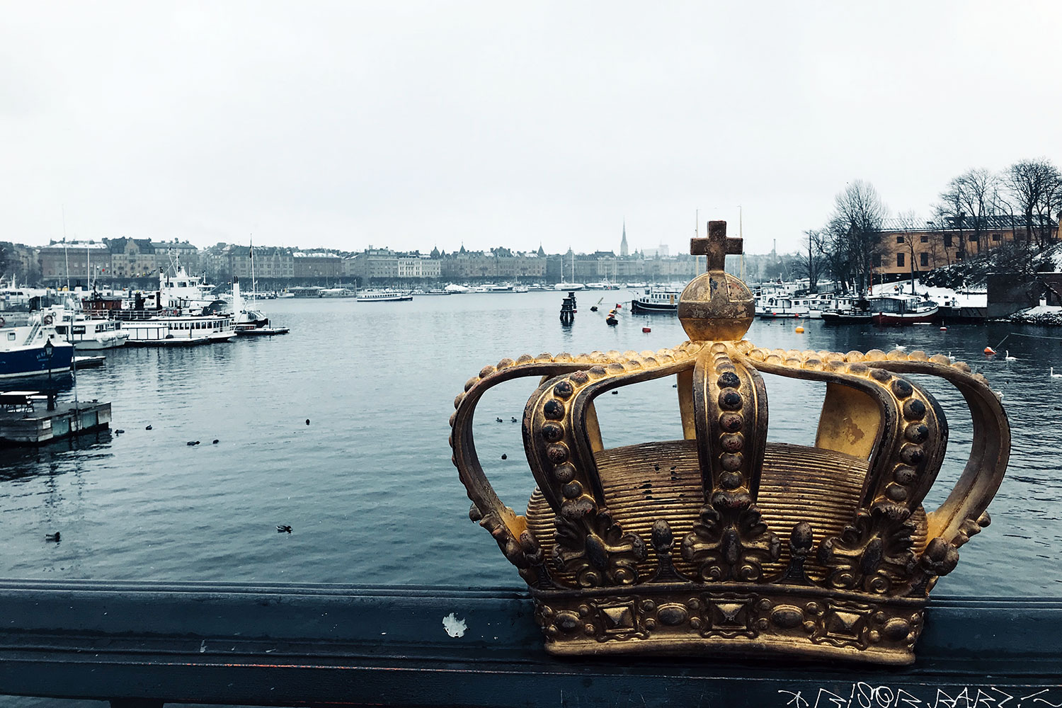 Zu sehen ist der Stockholmer Hafen.