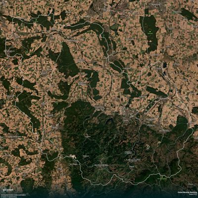 Northern Harz and Harz foreland in August 2022. Photo credit: Planet Labs PBC, CC BY-NC-SA 2.0
